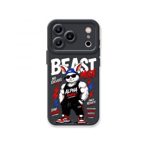 Beast Mode Bunny Alpha Mindset Silicone Case for Apple iPhone Series