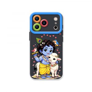 Divine Little Krishna Artistry Silicone Case for Apple iPhone Series