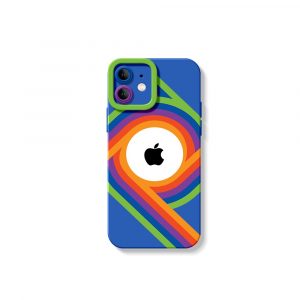Retro Groove Rainbow Silicone Case for Apple iPhone Series