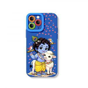 Divine Little Krishna Artistry Silicone Case for Apple iPhone Series