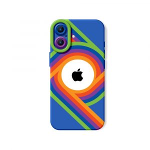 Retro Groove Rainbow Silicone Case for Apple iPhone Series