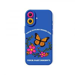 Floral Butterfly Motivation Silicone Case for Apple iPhone Series