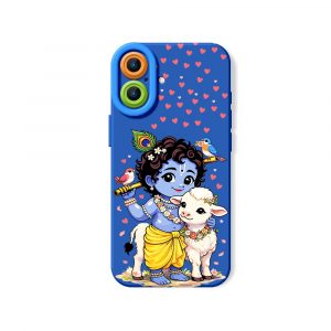 Divine Little Krishna Artistry Silicone Case for Apple iPhone Series