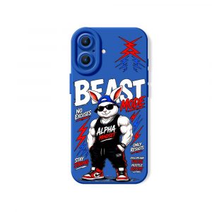 Beast Mode Bunny Alpha Mindset Silicone Case for Apple iPhone Series