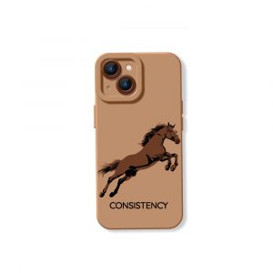 Galloping Horse Freedom Silicone Case for Apple iPhone Series - iPhone 14, Brown