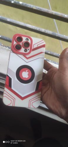 Futuristic Geo Pattern Silicone Case for Apple iPhone Series photo review