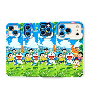 Playful Adventure Cartoon Silicone Case for Apple iPhone Series