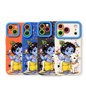 Divine Little Krishna Artistry Silicone Case for Apple iPhone Series
