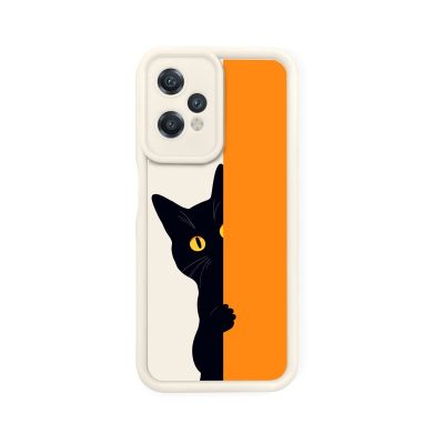 Peekaboo Black Cat Silicone Case for OnePlus Nord CE 2 Lite 5G