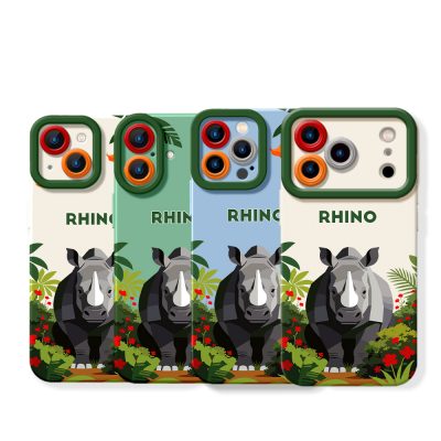 Wild Rhino Jungle Adventure Silicone Case for Apple iPhone Series