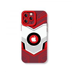 Futuristic Geo Pattern Silicone Case for Apple iPhone Series - iPhone 12 Pro, Maroon