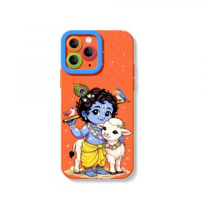 Divine Little Krishna Artistry Silicone Case for Apple iPhone Series