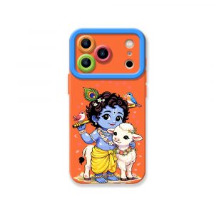 Divine Little Krishna Artistry Silicone Case for Apple iPhone Series