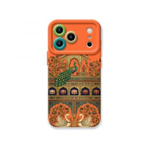 Ornate Peacock and Swan Elegance Silicone Case for Apple iPhone Series