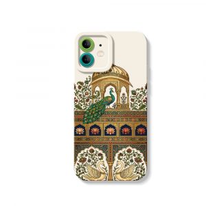 Ornate Peacock and Swan Elegance Silicone Case for Apple iPhone Series