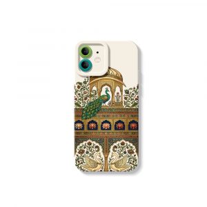 Ornate Peacock and Swan Elegance Silicone Case for Apple iPhone Series