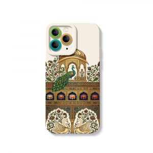 Ornate Peacock and Swan Elegance Silicone Case for Apple iPhone Series