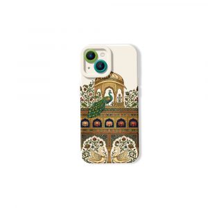 Ornate Peacock and Swan Elegance Silicone Case for Apple iPhone Series
