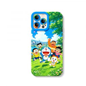 Playful Adventure Cartoon Silicone Case for Apple iPhone Series