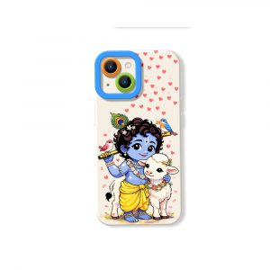 Divine Little Krishna Artistry Silicone Case for Apple iPhone Series