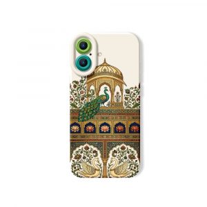 Ornate Peacock and Swan Elegance Silicone Case for Apple iPhone Series