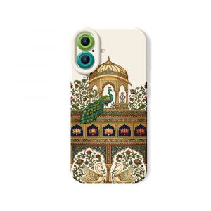 Ornate Peacock and Swan Elegance Silicone Case for Apple iPhone Series