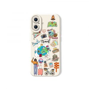 Adventure Awaits Graphic Silicone Case for Apple iPhone Series - iPhone 17, White