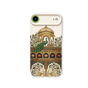 Ornate Peacock and Swan Elegance Silicone Case for Apple iPhone Series