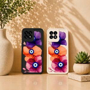 Vibrant Floral Evil Eye Silicone Case for OnePlus 11R 5G