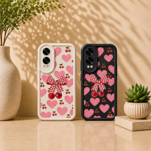 Cherry Heart Bliss Silicone Case for OnePlus Nord CE 4Lite 5G