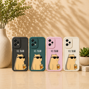 Ice Cool Bear with Coffee Vibe Silicone Case for OnePlus Nord CE 2 Lite 5G