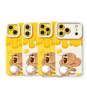 Cheesy Drip Delight Silicone Case for Apple iPhone Series