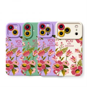 Blossoming Confidence Floral Empowerment Silicone Case for Apple iPhone Series