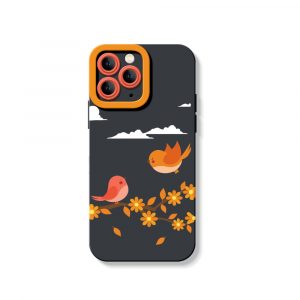 Chirpy Joy Bird Blossom Silicone Case for Apple iPhone Series