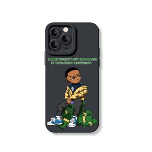 Street Style Swagger: Hustle & Stacks Silicone Case for Apple iPhone Series