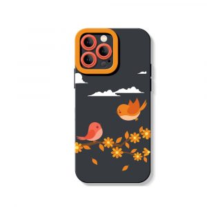 Chirpy Joy Bird Blossom Silicone Case for Apple iPhone Series
