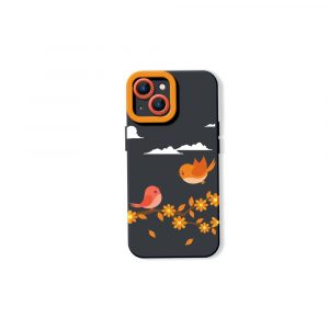 Chirpy Joy Bird Blossom Silicone Case for Apple iPhone Series