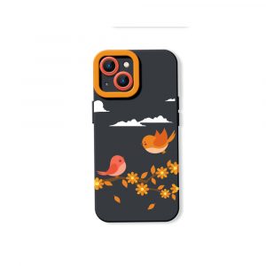 Chirpy Joy Bird Blossom Silicone Case for Apple iPhone Series