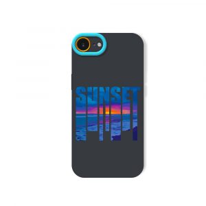 Vibrant Ocean Sunset Silicone Case for Apple iPhone Series