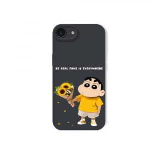 Whimsical Sunflower & Cartoon Charm Silicone Case for Apple iPhone Series