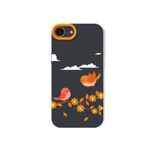 Chirpy Joy Bird Blossom Silicone Case for Apple iPhone Series