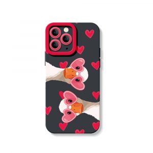 Quirky Love Goose Silicone Case for Apple iPhone Series