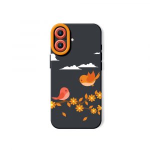 Chirpy Joy Bird Blossom Silicone Case for Apple iPhone Series