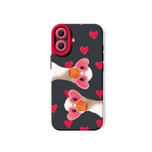 Quirky Love Goose Silicone Case for Apple iPhone Series
