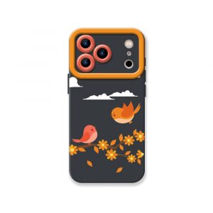 Chirpy Joy Bird Blossom Silicone Case for Apple iPhone Series