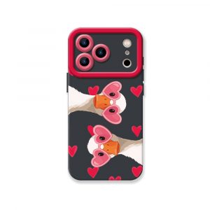 Quirky Love Goose Silicone Case for Apple iPhone Series
