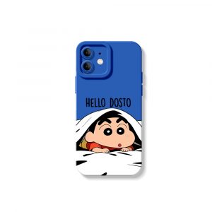 Hello Dosto Cartoon Peek Silicone Case for Apple iPhone Series