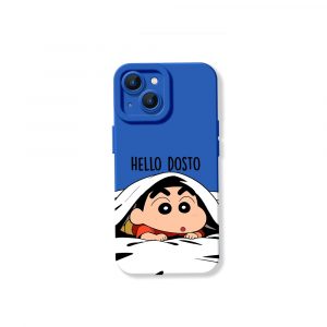 Hello Dosto Cartoon Peek Silicone Case for Apple iPhone Series