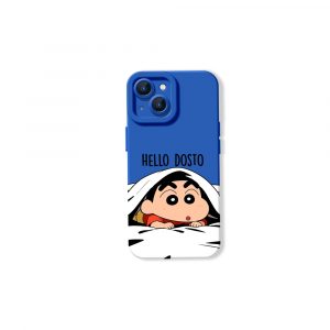 Hello Dosto Cartoon Peek Silicone Case for Apple iPhone Series
