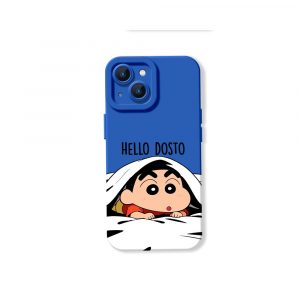 Hello Dosto Cartoon Peek Silicone Case for Apple iPhone Series